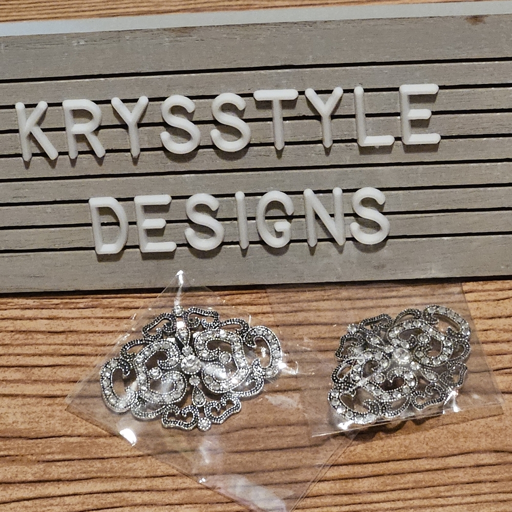 Vintage Style Crystal Shoe Clips
